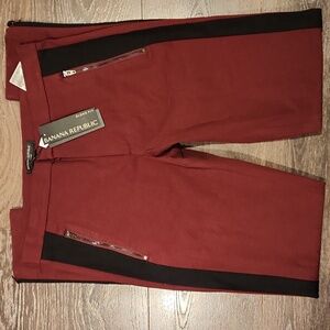 ❤️ NWT! BANANA REPUBLIC SLOAN SKINNY PANTS / TROUSERS W/ TUXEDO STRIPE, 4L